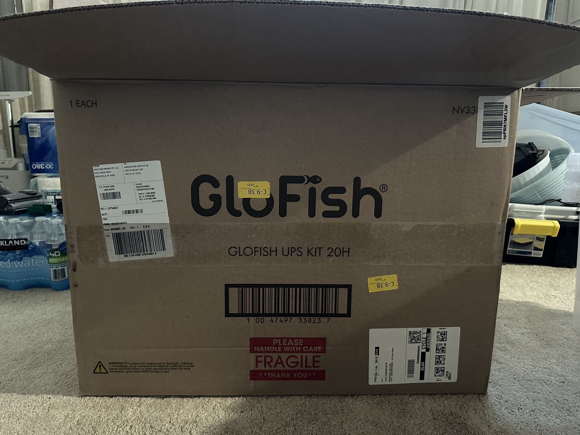 GloFish Aquarium Kit 10 Gallons Includes LED Lighting and Filter, 12 * 24 Inch