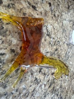 Vintage art class amber horse, figurine