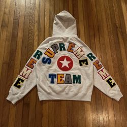 Supreme Team Chenille Hooded Sweatshirt gbparking.co.id