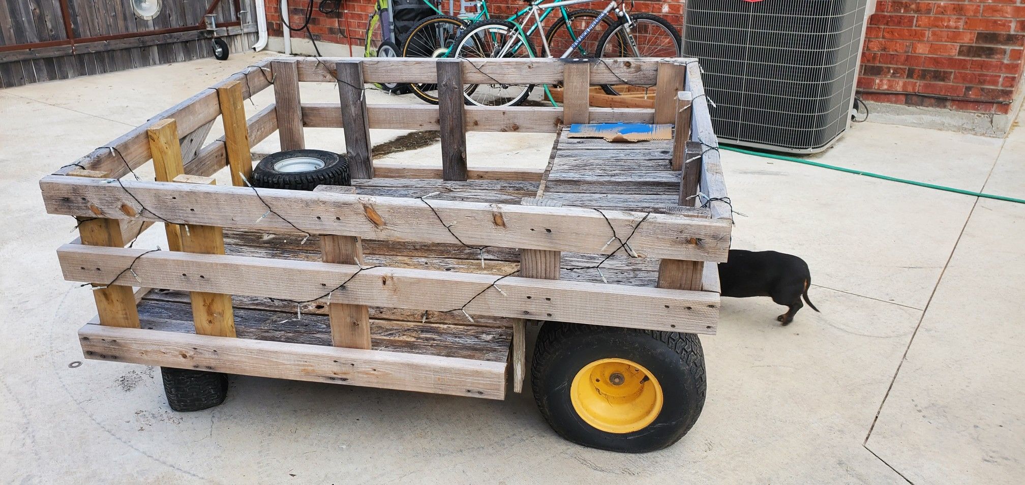 Utility trailer for riding lawn mower