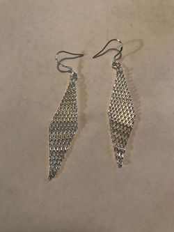 Silver drop earrings