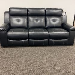 Kempten Black LED Reclining SOFA
