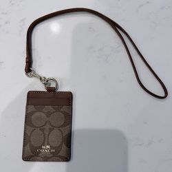 Coach card lanyard