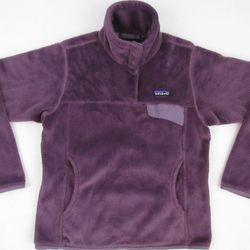 Patagonia Womens Re-Tool Snap-T Fleece Pullover Polartec Tyrian Purple