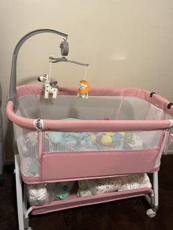 Pink Baby Bassinet 