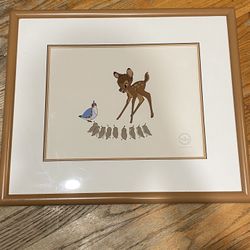 Walt Disney Bambi "Bambi and Quails" Limited Edition Serigraph Cel Framed LE
