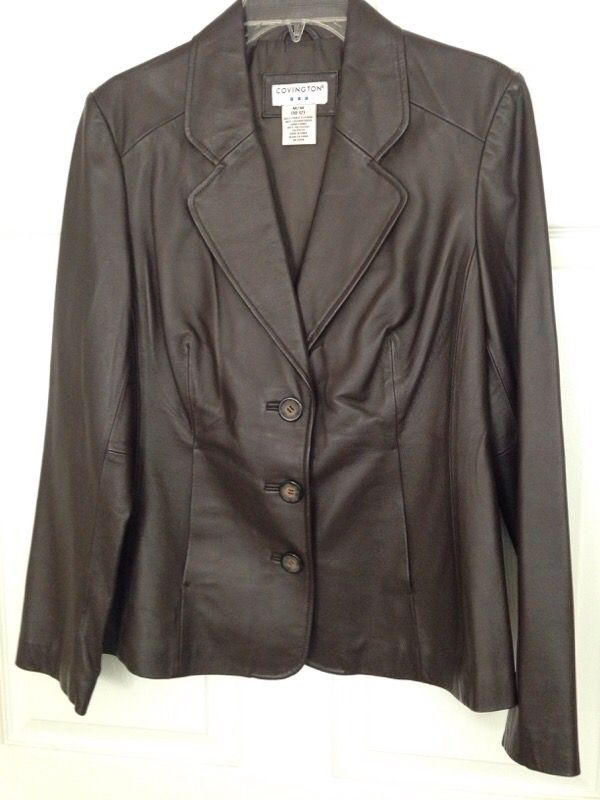 COVINGTON Leather Jacket size M for women