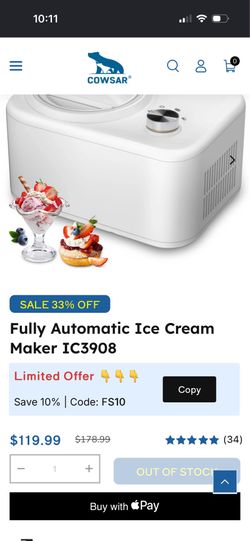 Fully auto ice cream machine - will take best offer, make me a deal