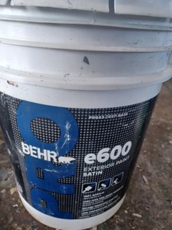 5 Gallons Exterior Satin Gray Paint 