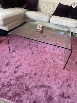 Glass coffee table
