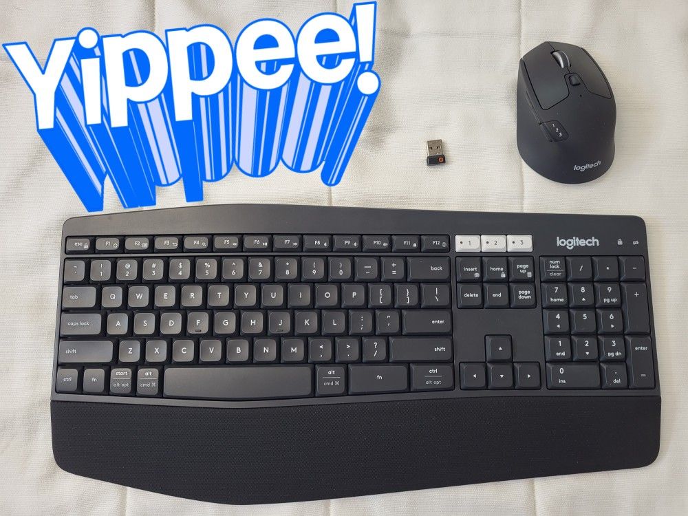 Logitech MK850 Performance Wireless Keyboard and M720 Triathlon Mouse Combo USB Bluetooth, Pair up to 3 device