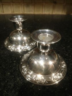 Vintage Oneida Silversmiths Candlestick Holders