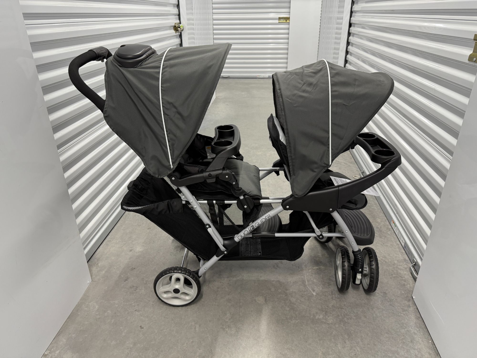 New Open Graco DuoGlider Click Connect Double Stroller Infant Toddler Disney Approved