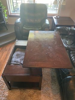 Lift-Top Coffee Table with Hidden Storage