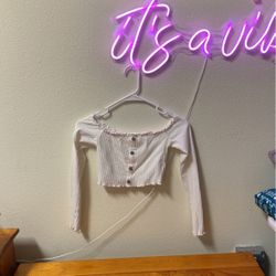 white long sleeve with buttons