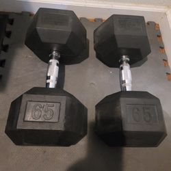 65lbs Dumbells Weights 