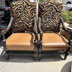 Tiger Print Unique Chairs 