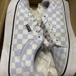  Vans Women Size 7.5 / men 5.5 Checker Board Light Blue 