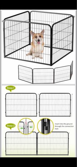 Metal Wire Dog Playpen Fence Enclosure