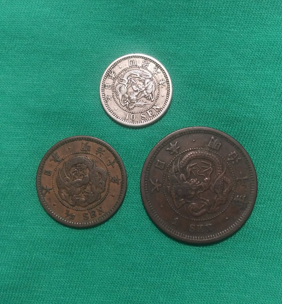 3 Japan coins