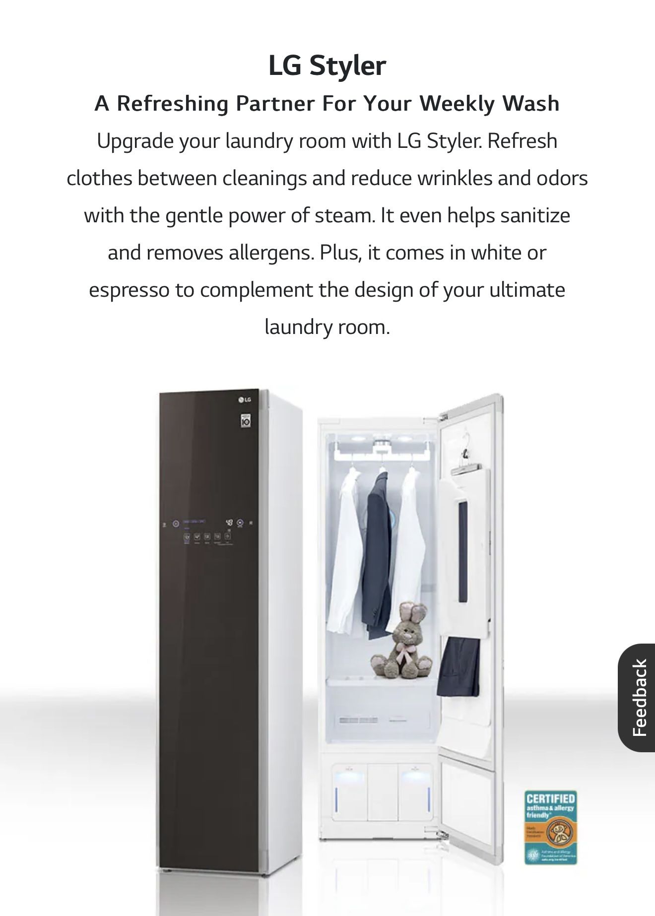 LG Styler Clothing care system