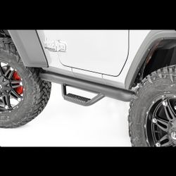 Rough Country Wheel To Wheel Nerf Steps 2 Door Jeep Wrangler JL (2018-2023)