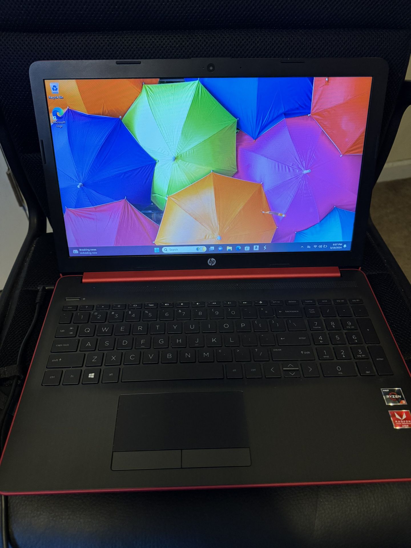 Hp Laptop (Red) 15-inch (12GB) 2No Scratches, No Dents/Dings 