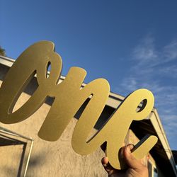 Gold Letter one