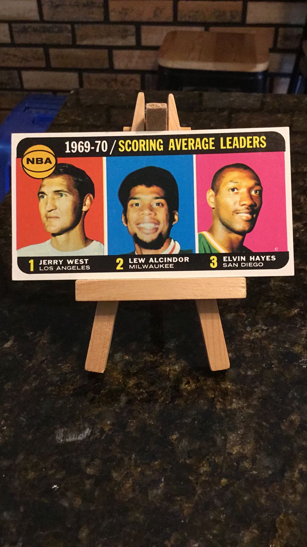 LEW ALCINDOR, HAYS, WEAST, UNSELD, #2 & #5 1969/70 TOPPS