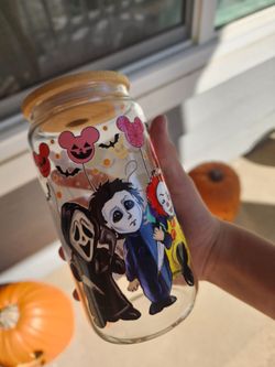 Halloween glass Cup 16oz