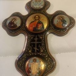 Russian  Lacquer Wall Cross