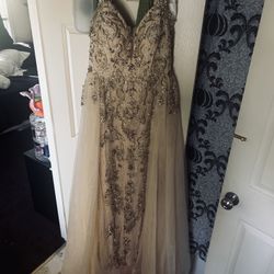 Beautiful Beige Dress Perfect For Prom