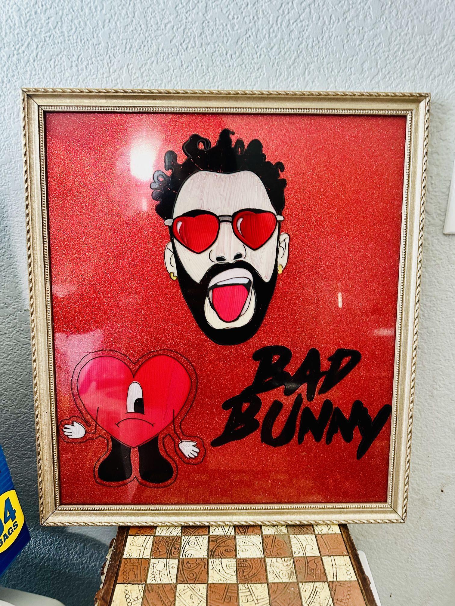 Bad bunny Glass Frame