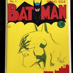 Batman Original Blank Sketch By Eddie Nunez w/COA-NM