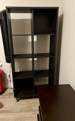 Dark Espresso Color Book Stand/Organizers/Shelvings with Wheels For Easy Movements. 