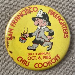 VINTAGE SAN FRANCISCO FIREFIGHTERS BUTTON PIN