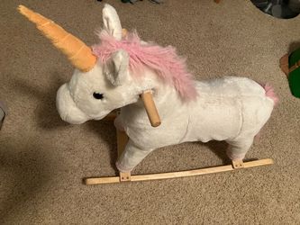 Plush Unicorn Rocking Horse Toy