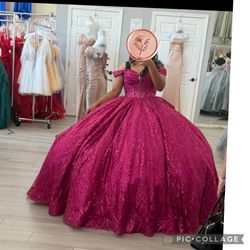 Quinceanera Dress Pink fuschia HotPink Rosa Rosita