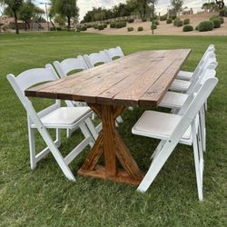 Farm Style Tables For Weeding Party’s 