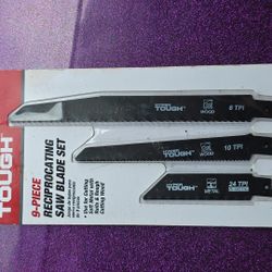 NEW 3x Hyper Tough Metal Wood Plastic Cutting 9-Pcs Reciprocating Saw Blades