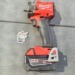 Milwaukee M18 FUEL GEN-2 18V Mid Torque 3/8 in. Impact Wrench with Friction Ring w/ 5.0AH Battery