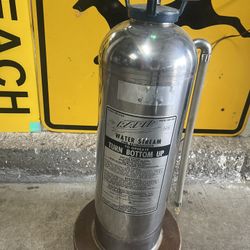 1964 Chrome fire extinguisher Lamp.