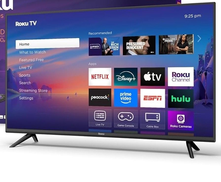 60 Inch Roku TV WITH WALL MOUNT AND STAND