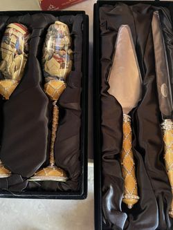 Wedding Cups And Knife Set