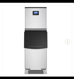 20.28 in. 350 Ibs./Day Full Size Cubes Commercial Freestanding Ice Maker with 200 Ibs. Storage in St