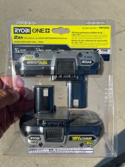 RYOBI ONE+ 18V HIGH PERFORMANCE Lithium-Ion 2.0 Ah Compact Battery (2-Pack)