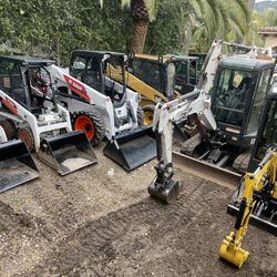 Skid Steers And Mini Excavators Bobcat John Deere Caterpillar 