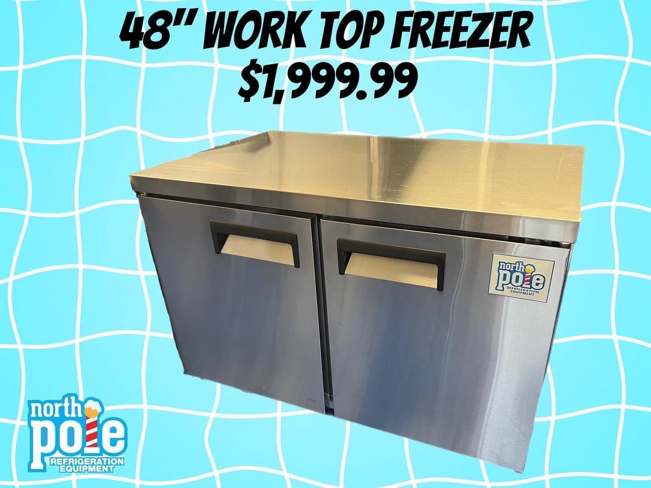 Brand New 48” Work Top Freezer
