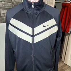 NIKE The Athletic Dept TRACK Running Athletic MENS JACKET Sz Large Navy Blue