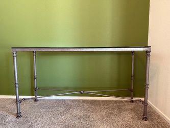 Console table -Sofa table - Pier One Medici - pewter/metal and glass